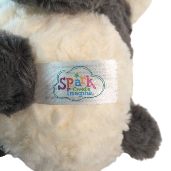 Spark Create Imagine Panda Bear Plush 13" Gray Cream Crinkle Ears Rattle Stuffed - Picture 6 of 7